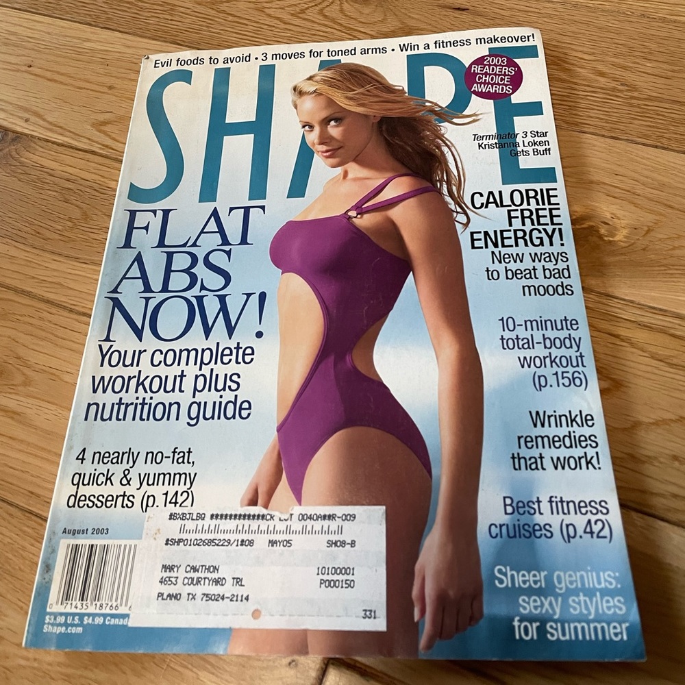 Shape Magazines: Assorted. Years 2000-2003. See details for specific editions.